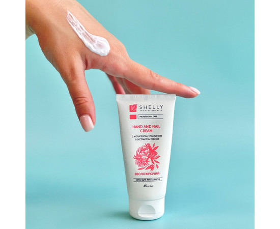 Зображення 3 Крем для рук та нігтів з колагеном, еластином і екстрактом півонії Shelly 45 мл, Об'єм (мл, г): 45