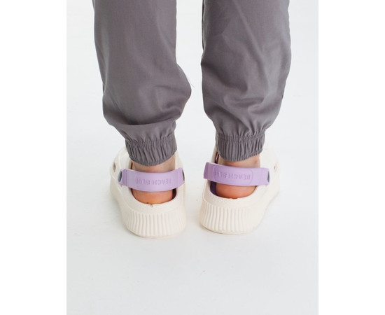 Зображення 4 Медичні жіночі сабо на платформі Eva біло-бузкові р. 38, "БІЛИЙ ХАЛАТ" 493-514-929, Розмір: 38, Цвет: біло-бузковий