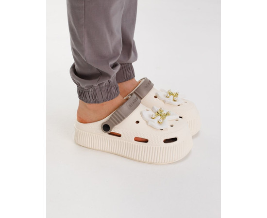 Зображення 2 Медичні жіночі сабо на платформі Eva білі-мокко р. 38, "БІЛИЙ ХАЛАТ" 493-513-929, Розмір: 38, Цвет: білий-мокко