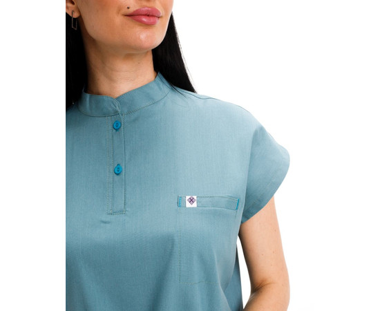 Зображення 4 БілХал Медичний костюм жіночий Сідней лазурно-сірий 48, Розмір: 48, Цвет: блакитно-сірий