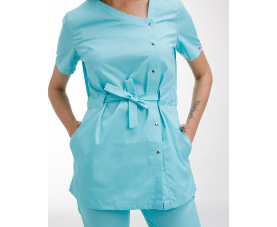 Изображение 4 Медицинский костюм женский Наоми ментол р. 46, "БЕЛЫЙ ХАЛАТ" 331-441-679, Размер: 46, Цвет: ментол