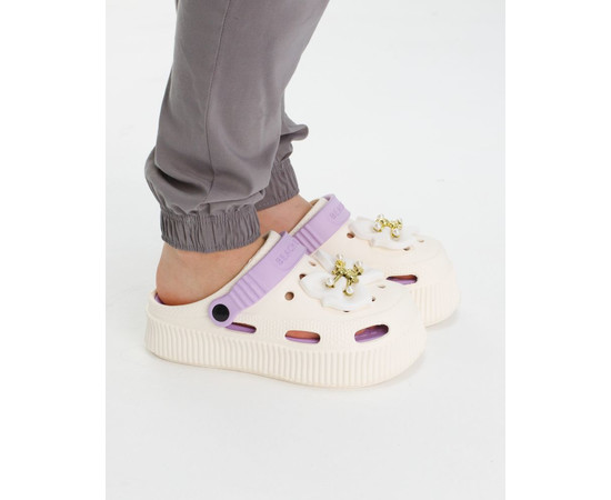 Изображение 3 Медицинские женские сабо на платформе Eva бело-сиреневые р. 36, "БЕЛЫЙ ХАЛАТ" 493-514-929, Размер: 36, Цвет: бело-сиреневый