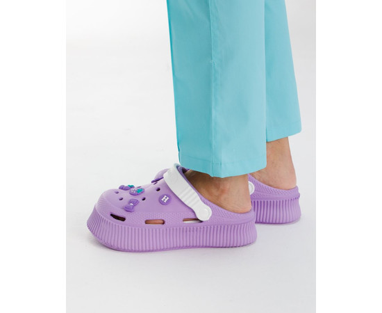 Зображення 3 Медичні жіночі сабо на платформі Eva бузково-білі р. 39, "БІЛИЙ ХАЛАТ" 493-516-929, Розмір: 39, Цвет: бузково-білий