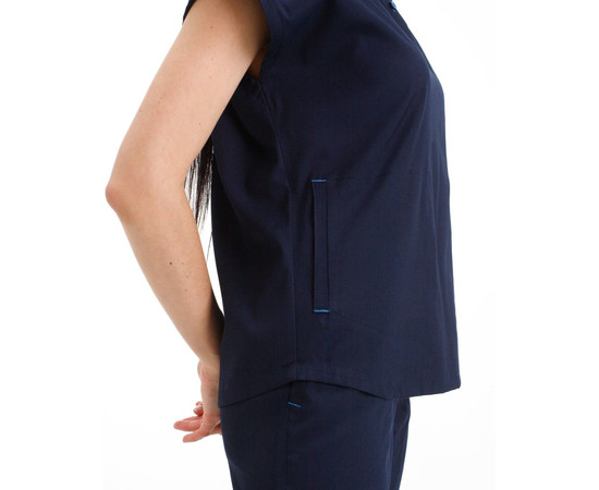 Изображение 5 Медицинский костюм женский Сидней темно-синий р. 54, "БЕЛЫЙ ХАЛАТ" 497-406-677, Размер: 54, Цвет: темно-синий