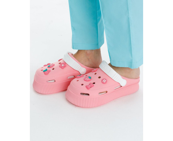 Зображення 2 Медичні жіночі сабо на платформі Eva рожево-білі р. 40, "БІЛИЙ ХАЛАТ" 493-466-929, Розмір: 40, Цвет: рожево-білий