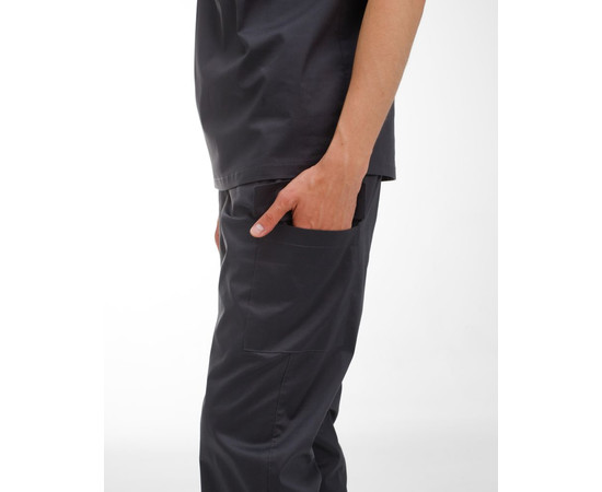 Изображение 6 Медицинский костюм мужской Денвер темно-серый р. 52, "БЕЛЫЙ ХАЛАТ" 404-408-679, Размер: 52, Цвет: темно-серый