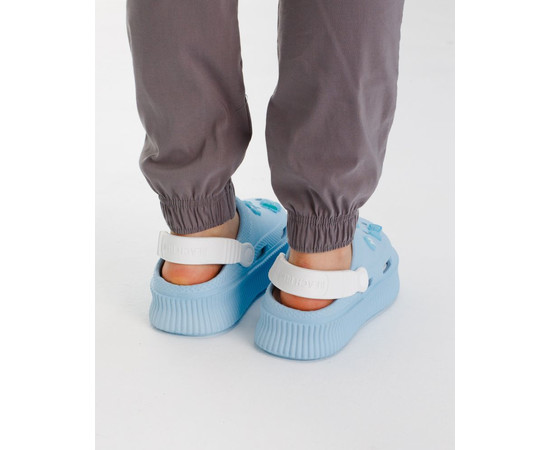 Изображение 3 Медицинские женские сабо на платформе Eva голубо-белые р. 38, "БЕЛЫЙ ХАЛАТ" 493-379-929, Размер: 38, Цвет: голубо-белый