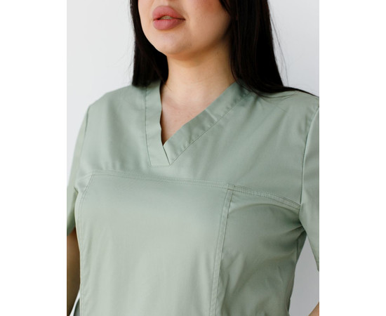 Изображение 4 Медицинский костюм женский Топаз фисташковый +SIZE р. 60, "БЕЛЫЙ ХАЛАТ" 492-396-705, Размер: 60, Цвет: фисташковый