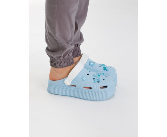 Изображение 2 Медицинские женские сабо на платформе Eva голубо-белые р. 40, "БЕЛЫЙ ХАЛАТ" 493-379-929, Размер: 40, Цвет: голубо-белый