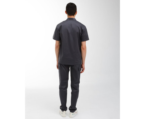 Изображение 2 Медицинский костюм мужской Денвер темно-серый р. 52, "БЕЛЫЙ ХАЛАТ" 404-408-679, Размер: 52, Цвет: темно-серый