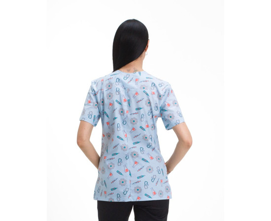 Зображення 2 БілХал Медична сорочка жіноча Топаз принт Atom 44, Розмір: 44, Цвет: atom