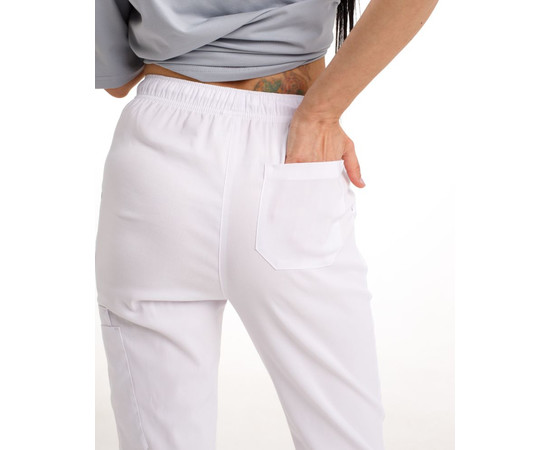 Зображення 5 БілХал Медичні штани жіночі джогери стрейч білі 42, Розмір: 42, Цвет: білий