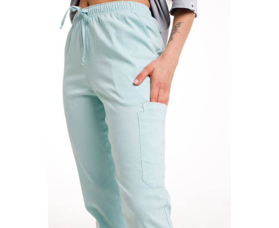 Зображення 4 БілХал Медичні штани жіночі джогери стрейч м'ятні 50, Розмір: 50, Цвет: м'ятний