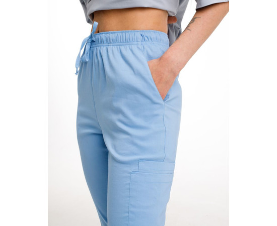 Зображення 4 БілХал Медичні штани жіночі джогери стрейч блакитні 46, Розмір: 46, Цвет: блакитний
