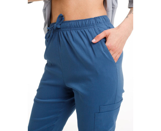 Зображення 4 БілХал Медичні штани жіночі джогери стрейч сині 46, Розмір: 46, Цвет: синий