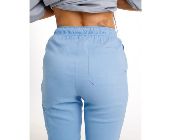 Изображение 5 Медицинские брюки женские джоггеры стрейч голубые р. 44, "БЕЛЫЙ ХАЛАТ" 501-333-730, Размер: 44, Цвет: голубой