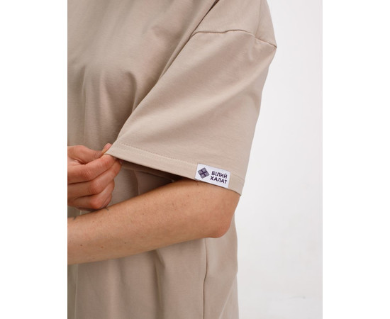 Изображение 7 Медицинская футболка унисекс бежевая р. S, "БЕЛЫЙ ХАЛАТ" 453-367-730, Размер: S, Цвет: бежевый