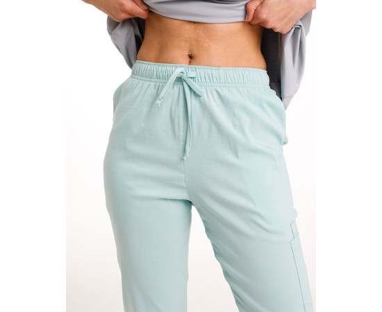 Изображение 3 Медицинские брюки женские джоггеры стрейч мятные р. 48, "БЕЛЫЙ ХАЛАТ" 501-332-730, Размер: 48, Цвет: мятный