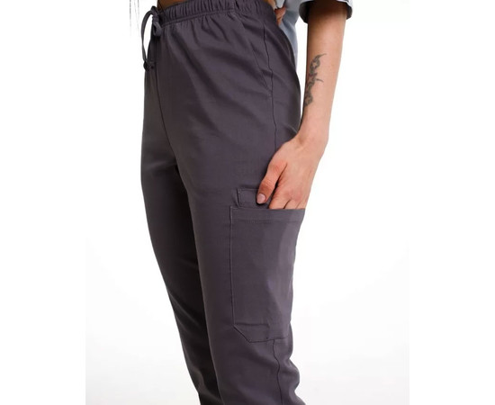 Зображення 2 БілХал Медичні штани жіночі джогери темно-сірі 50, Розмір: 50, Цвет: темно-сірий