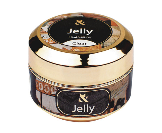 Зображення  Моделюючий гель для нігтів F.O.X Jelly Clear, 15 мл, Об'єм (мл, г): 15, Колір: clear