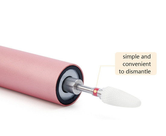 Зображення 8 Портативна фрезер – ручка STE-S102 на 15000 об.хв. для апаратного манікюру, на акумуляторі + USB вхід Rose Gold