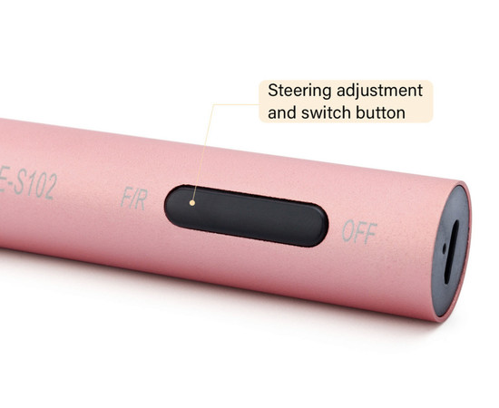 Зображення 9 Портативна фрезер – ручка STE-S102 на 15000 об.хв. для апаратного манікюру, на акумуляторі + USB вхід Rose Gold