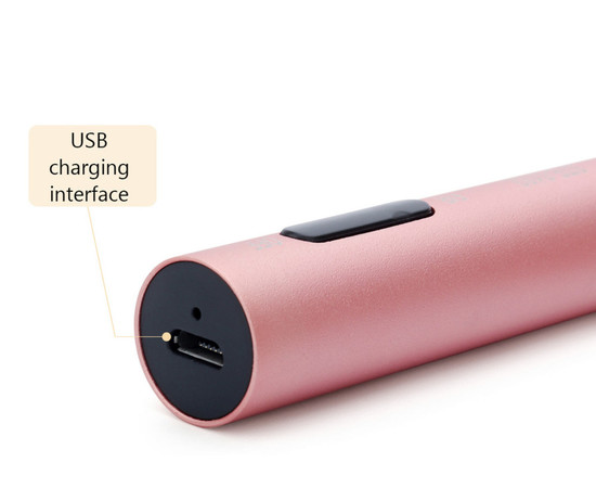 Зображення 10 Портативна фрезер – ручка STE-S102 на 15000 об.хв. для апаратного манікюру, на акумуляторі + USB вхід Rose Gold