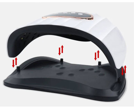 Зображення 5 Універсальна UV/LED лампа T16 для сушіння нігтів (з дисплеєм, дно знімання), 258 Вт. Білий