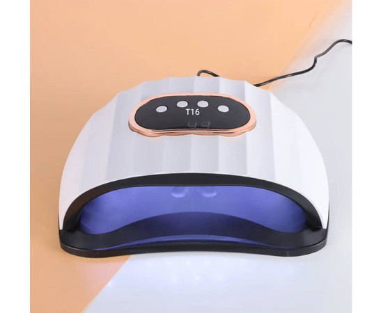 Зображення 2 Універсальна UV/LED лампа T16 для сушіння нігтів (з дисплеєм, дно знімання), 258 Вт. Білий