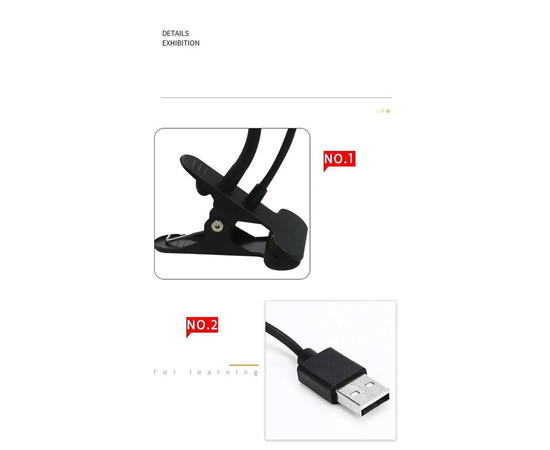 Зображення 7 Лампа настільна FX-214 2в1: для фіксації верхніх форм (5 Вт.) + для освітлення (15 Вт.), на прищіпці