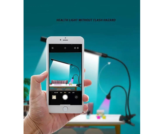 Зображення 5 Лампа настільна FX-214 2в1: для фіксації верхніх форм (5 Вт.) + для освітлення (15 Вт.), на прищіпці