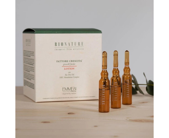 Изображение 2 Ампулы фактор роста волос Emmebi Italia BioNature Fiale fatt crescita, 12 х 4 мл (16055)