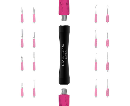 Изображение 2 Ручка лопатки черная для сменных рабочих частей Staleks Pro Combo UNIQ 10b (HPQ-10b)