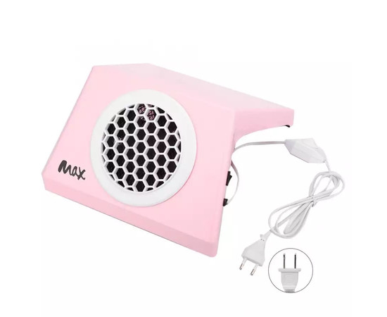 Изображение 3 Профессиональная настольная вытяжка MAX для маникюра и педикюра, 120 Вт. Розовый