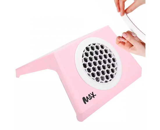 Изображение 7 Профессиональная настольная вытяжка MAX для маникюра и педикюра, 120 Вт. Розовый