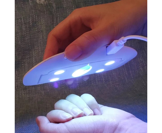 Изображение 5 Лампа USB для сушки гель лаков SUN mini UV+LED 6 Вт Розовая