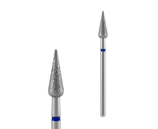 Зображення 2 Фреза алмазна Staleks Pro EXPERT груша гостра синя, діаметр 4 мм / робоча частина 12 мм (FA100B040/12)