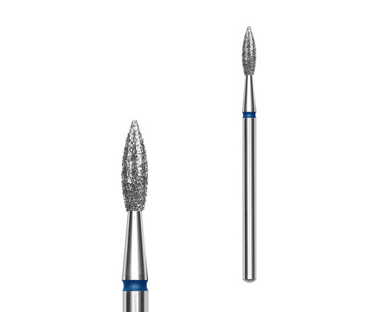 Зображення 2 Фреза алмазна Staleks Pro EXPERT полум'я гостре синя, діаметр 2.3 мм / робоча частина 8 мм (FA11B023/8)