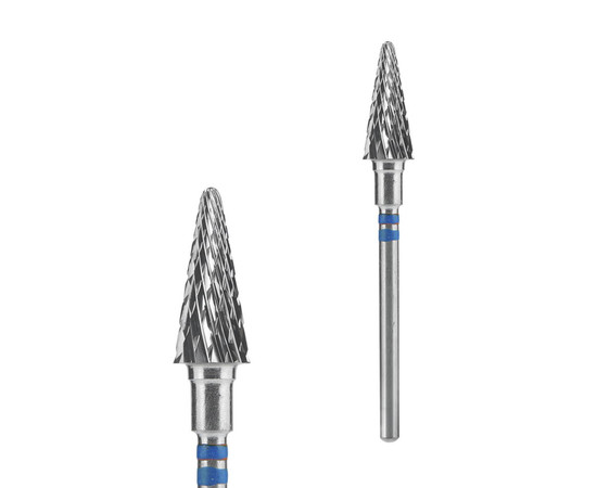 Зображення 2 Фреза твердосплавна для шульги Staleks Pro EXPERT конус синя, діаметр 6 мм / робоча частина 14 мм (FT73B060/14)