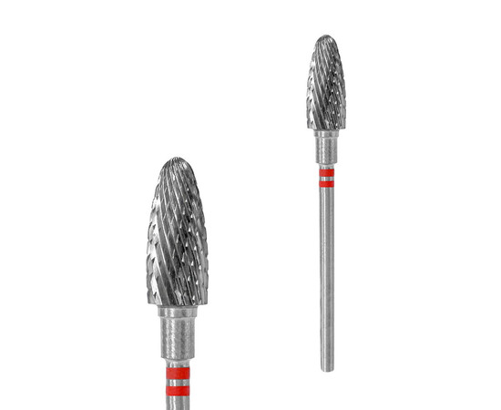 Зображення 2 Фреза твердосплавна для шульги Staleks Pro EXPERT кукурудза червона, діаметр 6 мм / робоча частина 14 мм (FT91R060/14)