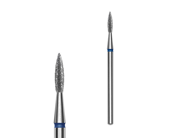 Изображение 2 Фреза алмазная Staleks Pro EXPERT пламя острое синее, диаметр 1.8 мм / рабочая часть 8 мм (FA11B018/8)