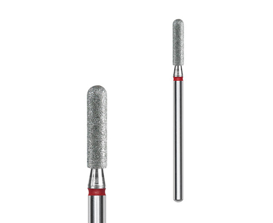 Изображение 2 Фреза алмазная Staleks Pro EXPERT цилиндр закругленный красная, диаметр 2.5 мм/рабочая часть 10 мм (FA30R025/10)