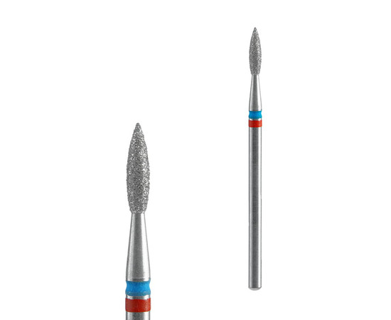 Зображення 2 Фреза алмазна Staleks Pro EXPERT DUO полум'я червоно-синя, діаметр 2.1 мм / робоча частина 8 мм (FA11RB021/8)