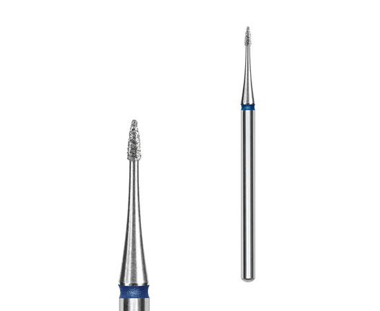 Зображення 2 Фреза алмазна Staleks Pro EXPERT полум'я mini синя, діаметр 1 мм / робоча частина 3 мм (FA12B010/3)