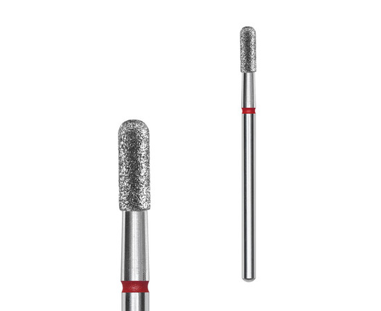 Изображение 2 Фреза алмазная Staleks Pro EXPERT цилиндр закругленный красная, диаметр 2.3 мм/рабочая часть 6.5 мм (FA30R023/6.5)