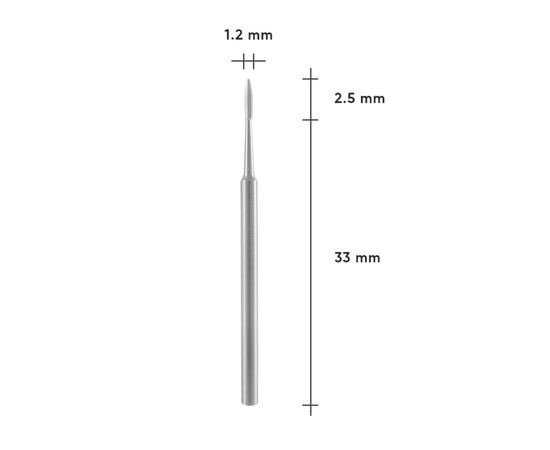 Зображення 3 Фреза твердосплавна Staleks Pro EXPERT nail cleaner, діаметр 1.2 мм / робоча частина 2.5 мм (FT11/012/2.5)
