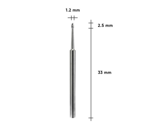 Зображення 3 Фреза твердосплавна Staleks Pro EXPERT nail cleaner mini, діаметр 1.2 мм / робоча частина 2.5 мм (FT12/012/2.5)