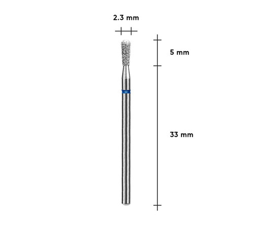 Зображення 3 Фреза алмазна Staleks Pro EXPERT сірник синя, діаметр 2.3 мм / робоча частина 5 мм (FA120B023/5)