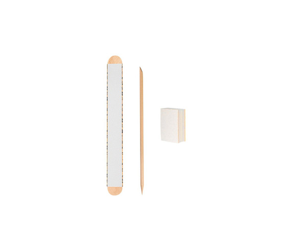 Зображення 3 Набір манікюрний одноразовий Staleks Pro NFS-30 (апельсинова паличка + papmAm Mix на дерев'яній основі + баф)