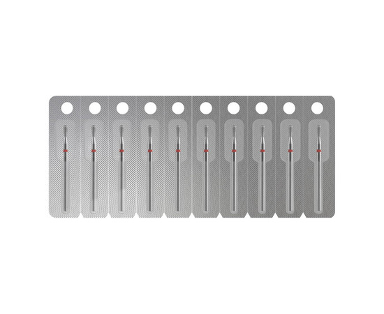 Зображення 4 Фреза алмазна Staleks Pro EXPERT сірник червона, діаметр 2.3 мм / робоча частина 5 мм (FA120R023/5)